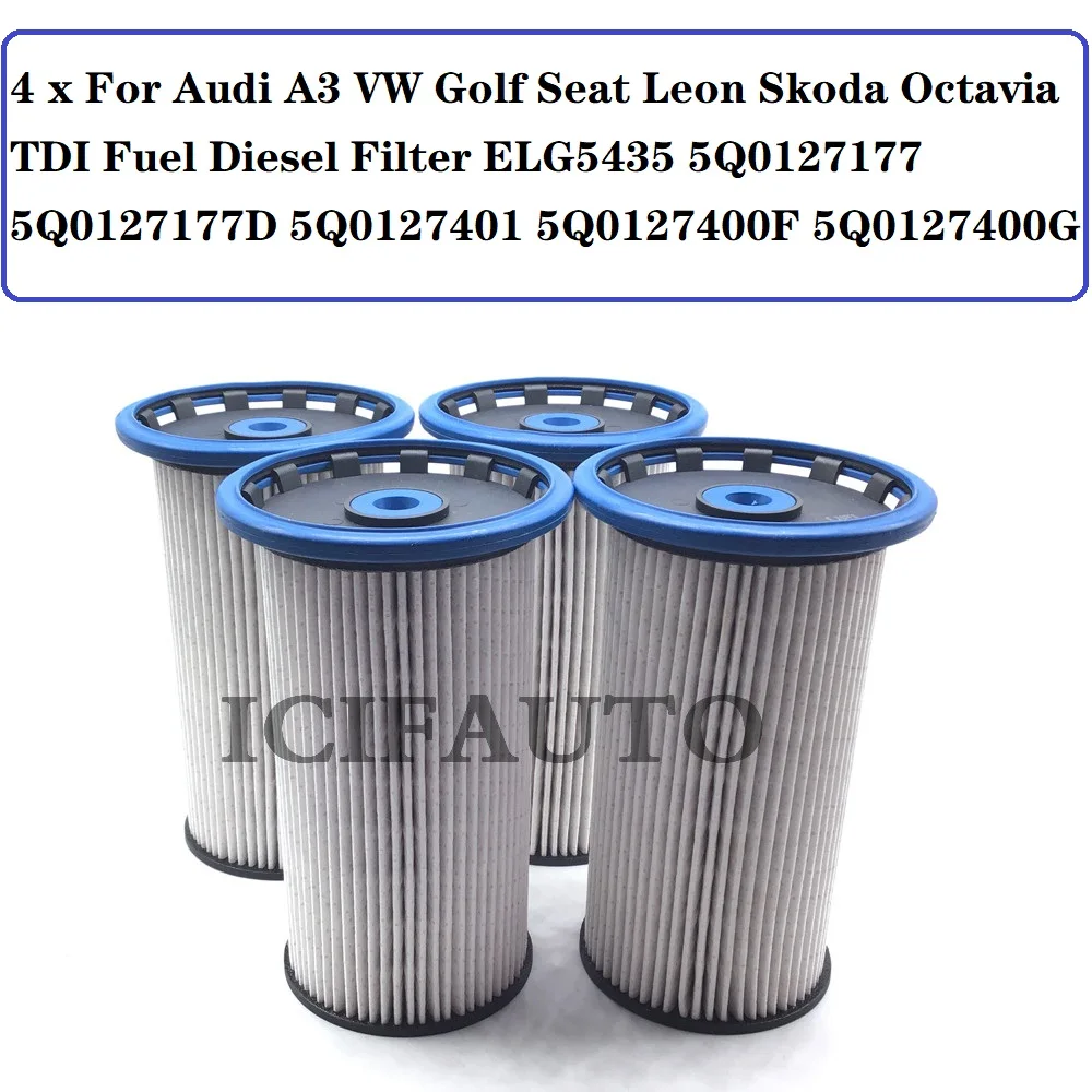 

For Audi A3 VW Golf Seat Leon Skoda Octavia TDI Fuel Diesel Filter ELG5435 5Q0127177 5Q0127177B 5Q0127401 5Q0127400F 5Q0127400G