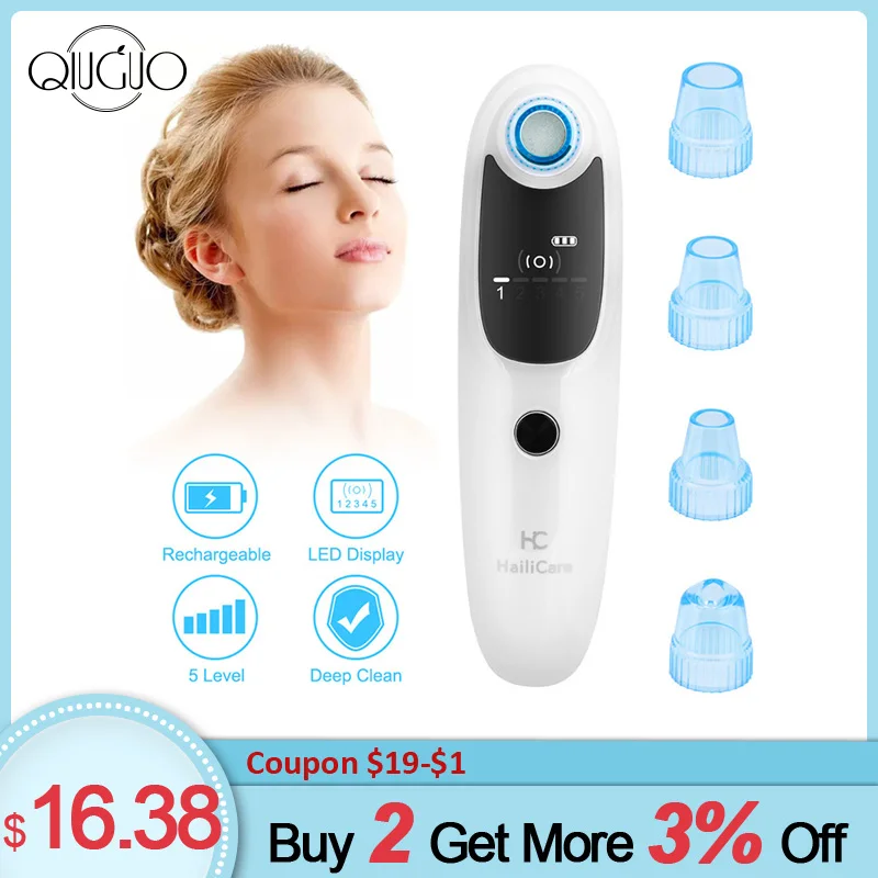 

New Blackhead Remover Pimple Acne Cleaner Vacuum Suction Pore Removal Machine Blackhead Extractor Tool