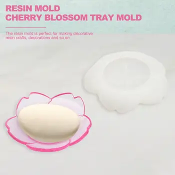 

Resin Mold Cherry Blossom Tray Mold Crystal Resin Plate Mold Food Serving Dish Silicone Casting Mould for DIY Crafts
