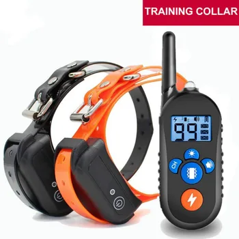 

800 yard Remote control Shock virbration tone Rechargeable Waterproof Electronic Dog Training Collars Stop Barking LCD Display