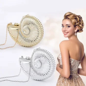 

Conch Style Small Handbag Acrylic Party Evening Cluth Bag Ladies Wedding Purse Bride Bag Chains Mini Crossbody Bags for Women