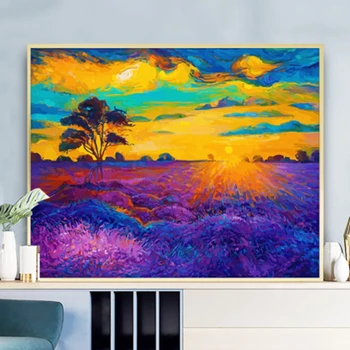 

Paint By Number Canvas Painting Kits Home Decor DIY Frame Painting By Numbers Nature Landscape on canvas Room Decoration