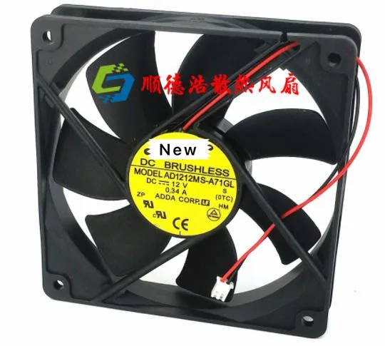 Для ADDA AD1212MS-A71GL S Сервер охлаждающий вентилятор DC 12V 0.34A 120x120x25 мм 2-провод |