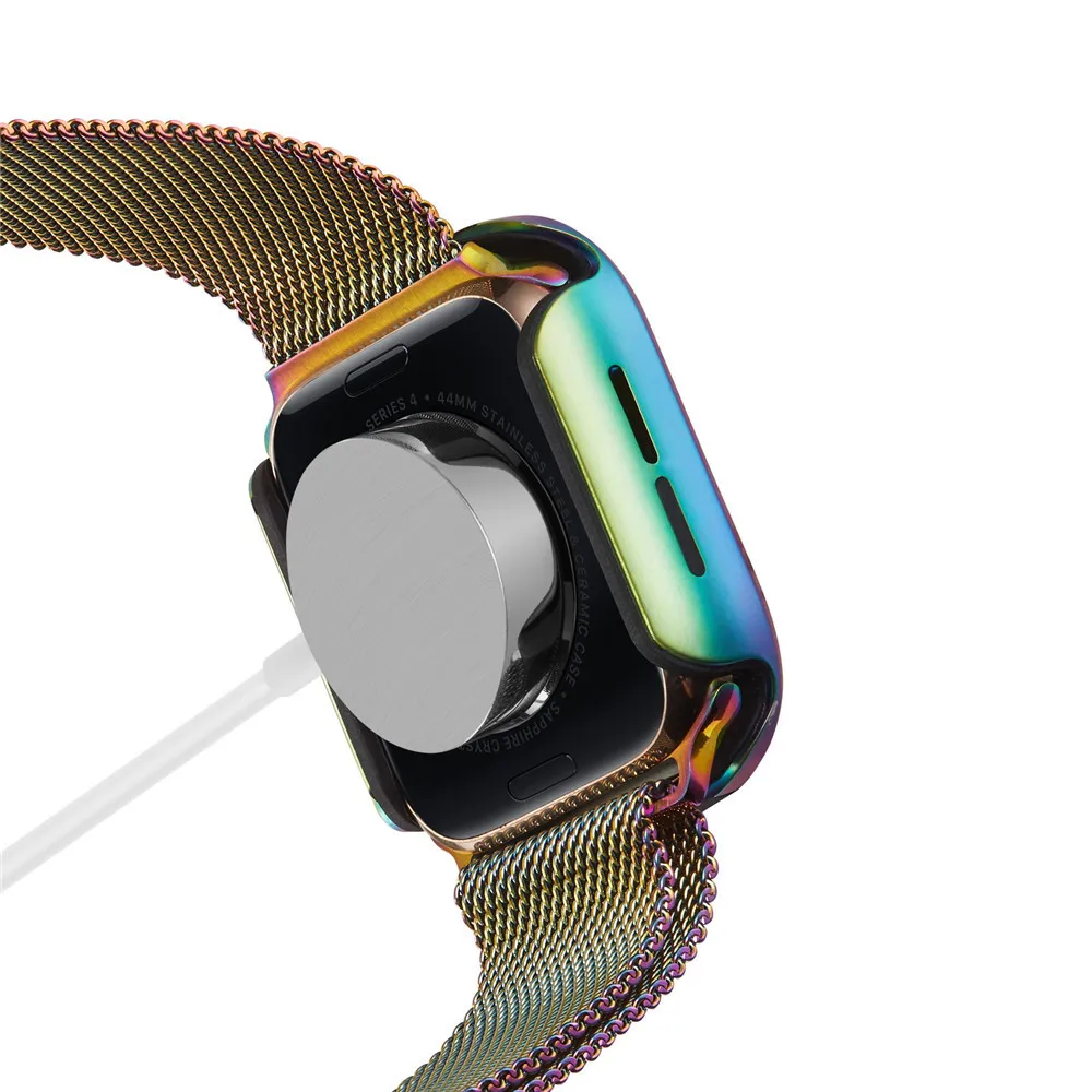 Бампер из ТПУ+ алюминиевого сплава чехол для Apple Watch 44 мм 40 мм Смарт-часы защитные аксессуары для iWatch серии 5 4