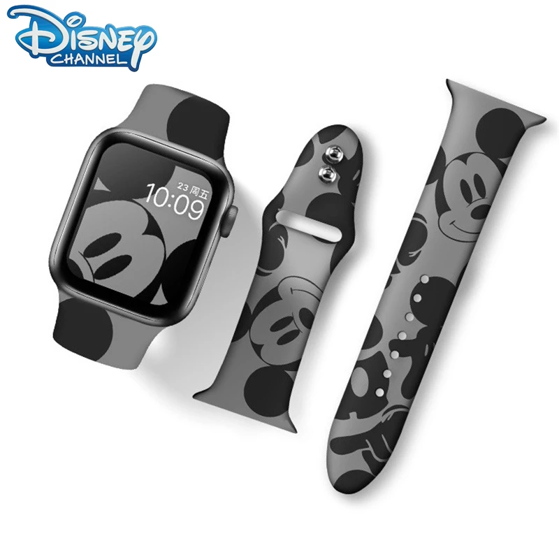 Disney Mickey Brand Luxury Watch Strap For Apple Watch Band Series 3 38mm 40mm Braided Nylon Smart Watch Band Bracelet 42mm 44mm Smart Accessories Aliexpress