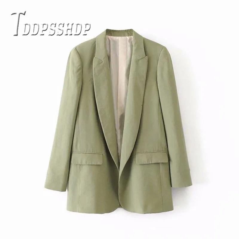 price cut  2019 Office Lady Lapel Women Coat Elegant Formal Autumn 3 Colors Can Choose Female Jacket