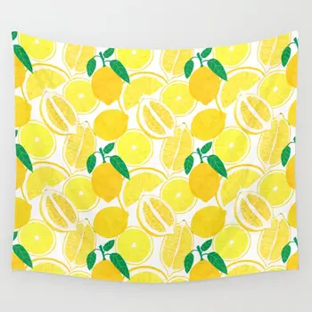 

Lemon Harvest Tapestry Fruit Wall Hanging Room Carpet Bedspread Beach Mat Tapestries Art Home Accessories