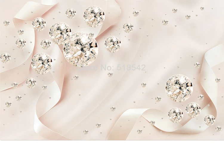 Pintura moderna 3D Criativa Pink Ribbon Silk