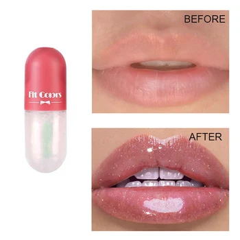 Crystal Jelly Lip Gloss Capsule Lip Plumper Oil Shiny Clear Lip Oil Moisturizing Women Lip