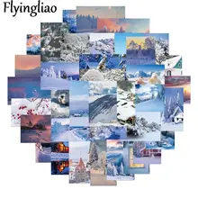 

50pcs Winter Snow Views Cartoon scrapbooking Stickers pack Waterproof Skateboard Suitcase Guitar Graffiti decals pasters Kid Toy