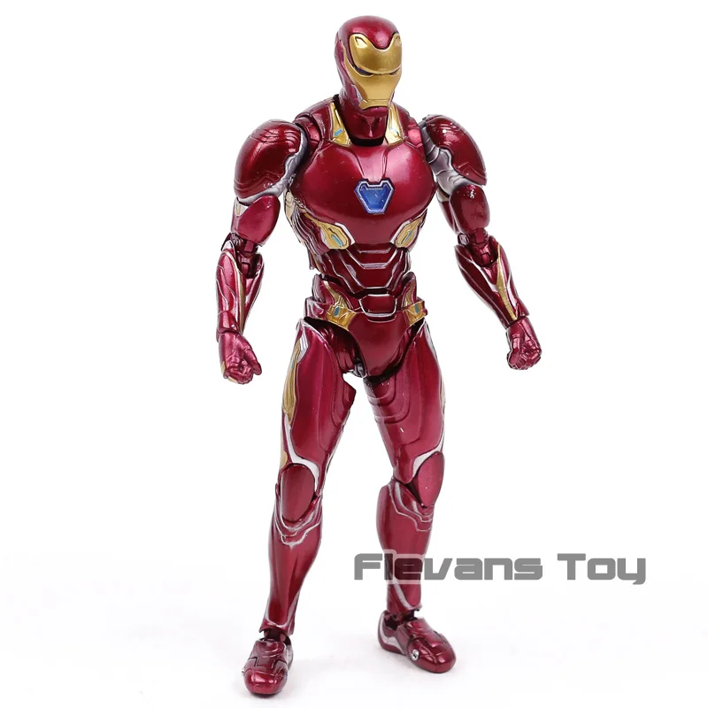 Avengers Infinity War Iron Man MK50 With LED Light PVC Action Figure Collectible 