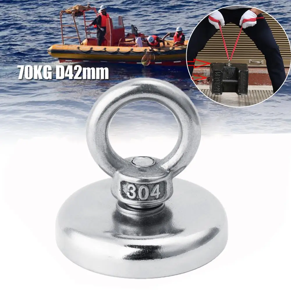 70 кг/50 кг/45 кг/30 кг сильный неодимовый магнит рыболовный спасательный магнитный материал Deap море восстановление сокровище Охота магнит