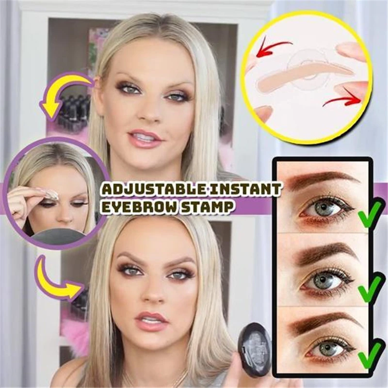 Double Color Eyebrow Powder Professional Makeup Palette Adjustable Eyebrow Stamp Eye Brow Enhancers Eye Brows Shadow Make Up Double Color Eyebrow Powder Professional Makeup Palette Adjustable Eyebrow Stamp Eye Brow Enhancers Eye Brows Shadow Make Up