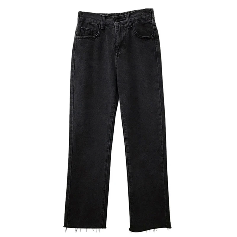 

High Waist Jeans Pants 2019 Boyfriend Jeans For Women Denim Straight Pants Ladies Streetwear Blue Black Jeans Pants Plus Size