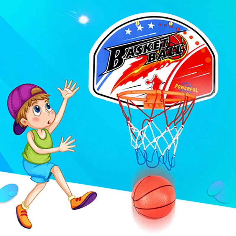 

Dropshipping Basketball Backboard Hoop Box Mini Indoor Plastic Basketball Game Children Kids Game 5 Styles