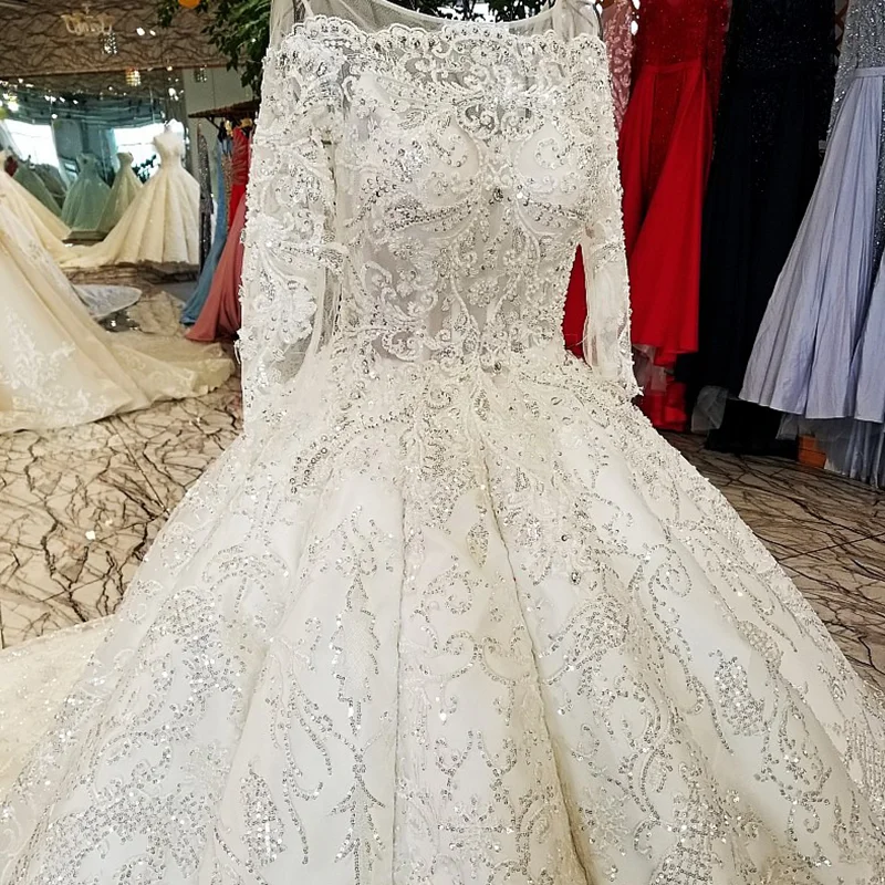 LS21047 новый реальный свадебное платье 100% оригинальный дизайн с длинными рукавами