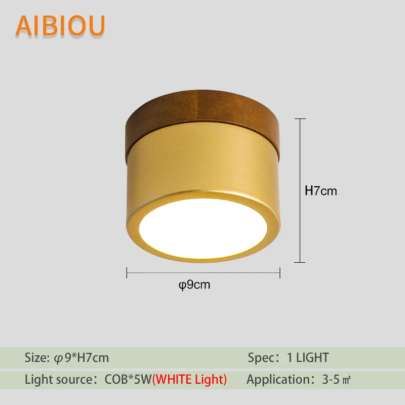 AIBIOU круглый светодиодный потолочный светильник современный потолочный светильник для Деревянный светильник для коридора - Цвет корпуса: White Light
