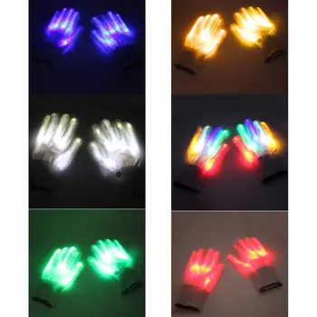 

1 Pair Halloween Flashing LED Finger Gloves Ghost Festival Horror Cool Fun Toys Party Scary Cosplay