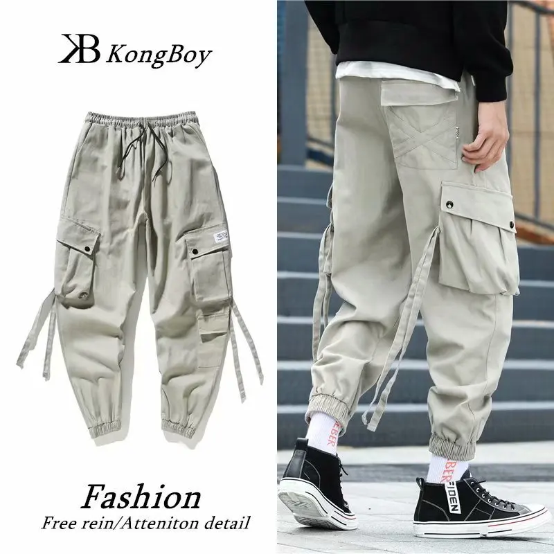 

CHIC Bib Overall Men's Popular Brand Loose-Fit xi ha ku National Trends Versatile Casual Skinny Cargo Harem Beam Leg Trousers