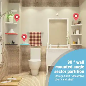 

Bathroom Shelf Shower Caddy Organizer Wall Mount Shampoo Rack No Punching Kitchen Storage Corner Shelves Bathroom Accessories