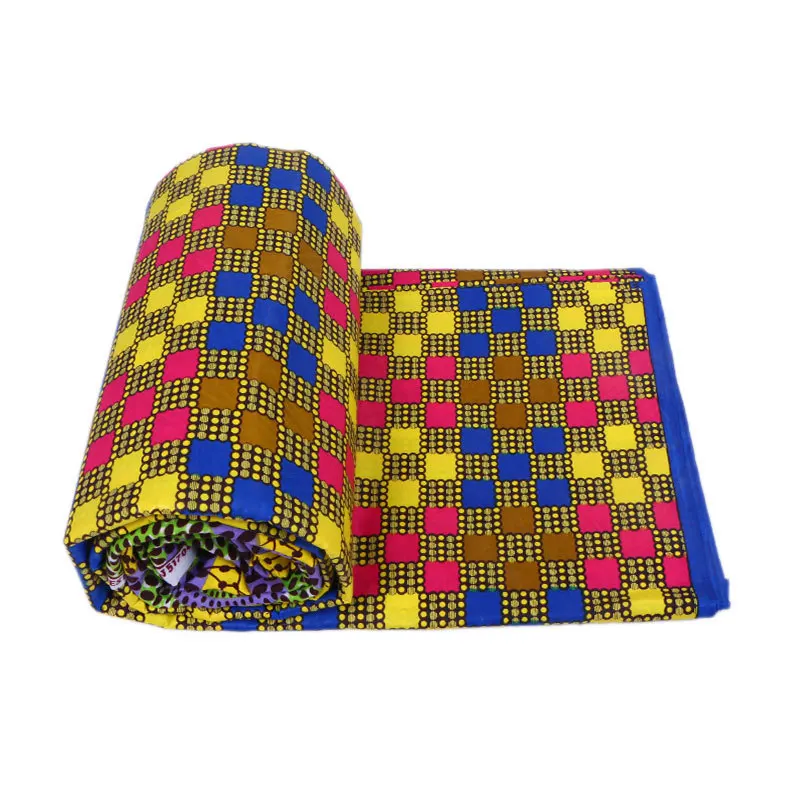 Ankara African cotton Wax Prints Fabric Nigerian dutch Wax High Quality 6 Yard Fabric For Party Dress