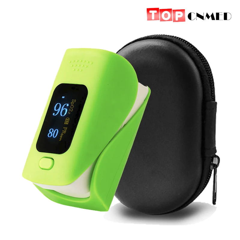 Colorful Wear-proof Alarm Setting Oximeter SPO2 PR Fingertip Pulse Blood Oxygen SpO2 + Bag | Красота и - Цена: 