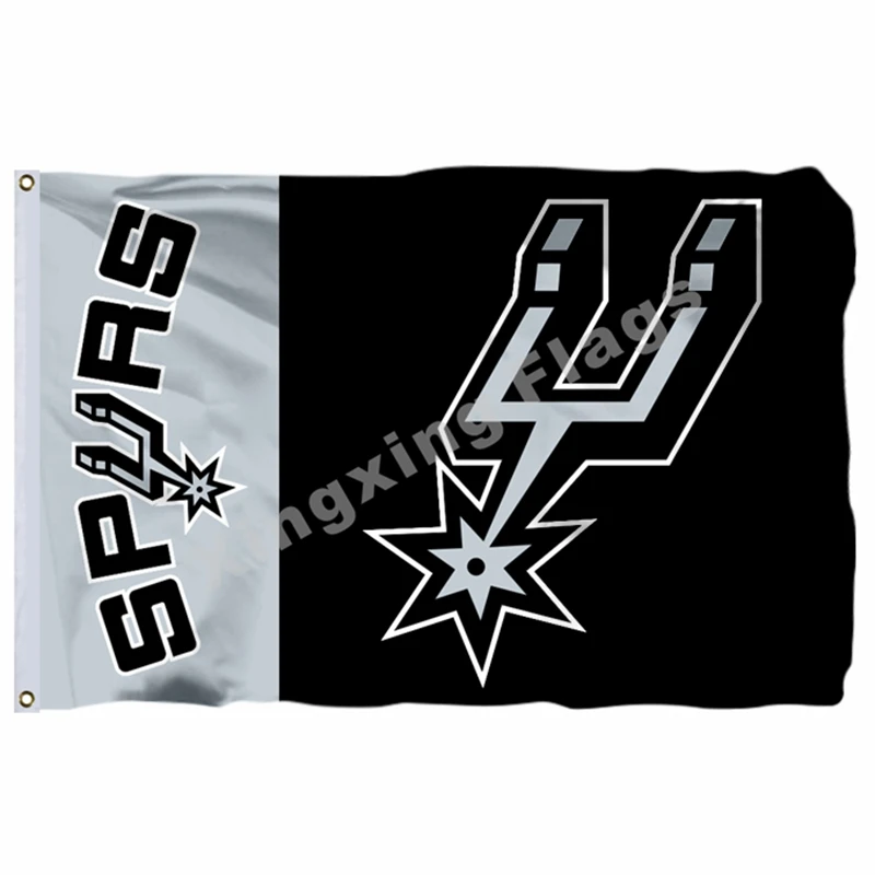 San Antonio Spurs флаг 3ft X 5ft полиэстер баннер Spurs Летающий Размер № 4 90X150 см - Цвет: F1