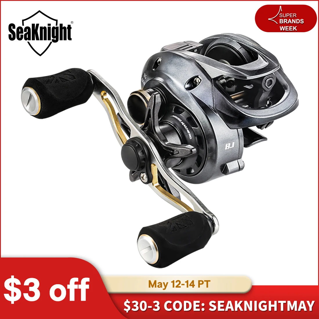 SeaKnight Brand FALCON / FALCAN2 Series Baitcasting Reel 7.2:1 8.1:1 Ultra-Linght 190g MAX Drag Power 18LB Long Casting Fishing