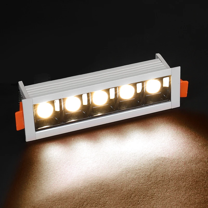 LED 라인 오목 직사각형 그릴 천장 램프, 다운라이트, 홈샵 장 LED 스포트라이트, 4W, 10W, 20W, 30W, AC85 265V