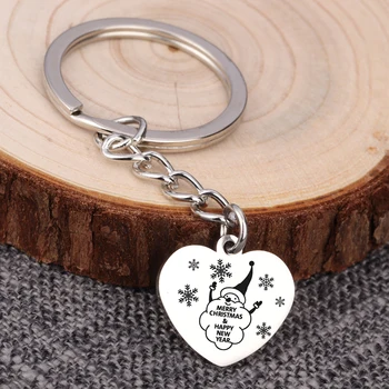 

Heart Keychain In Pendant Tree Decorations For Home Drop Keychains Merry Christmas Families Gifts Bag Charms Pendants Key Tag