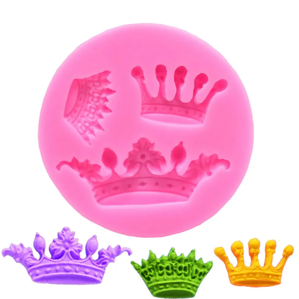 

Crown Silicone Fondant Cake Cream Cookies Mould Plunger Fondant Decorating Creative Great Festival Supplies