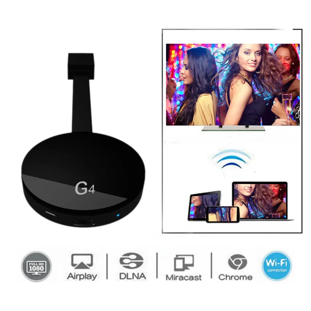 G4 Chromecast хромированный литой ультра 4K цифровой медиа видео поток HDTV WiFi HDMI высокой четкости высокой производительности