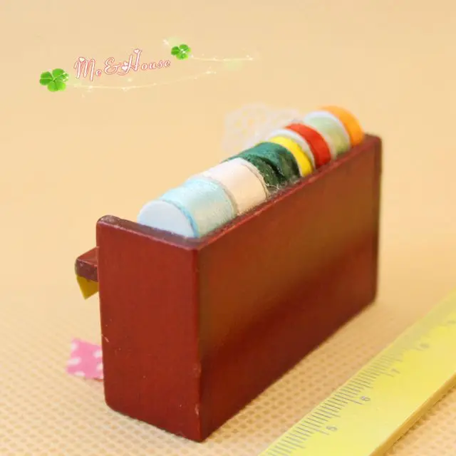 1: 12 кукольный дом мини-иголка для рукоделия ящик для инструментов полка сцена складные аксессуары коробка для одежды