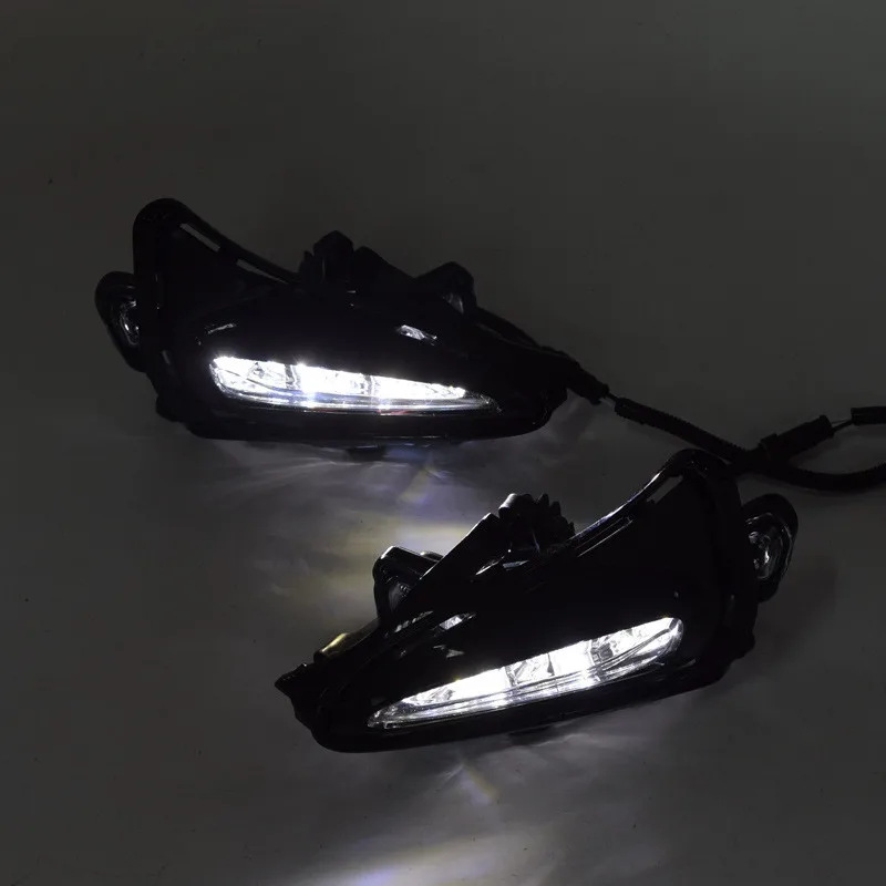 2 шт. Автомобильный светодиодный DRL дневные ходовые огни дневного света 12 В ABS Противотуманные фары Крышка для Toyota Corolla US версия