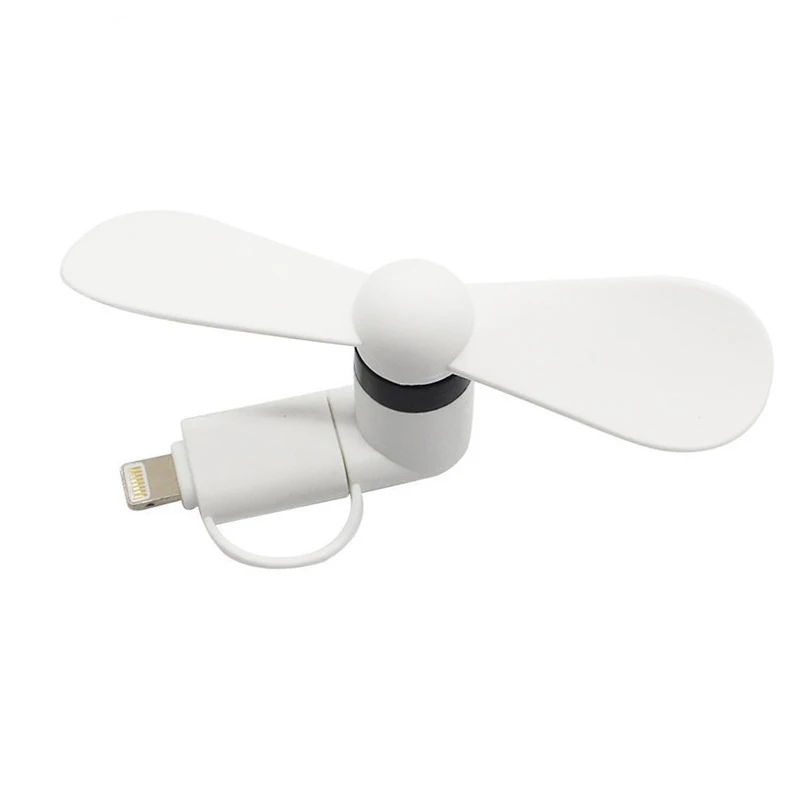 2in1 Mini Micro USB Handy Ventilator Lüfter Kühler Fan OTG für iPhone Android PW 