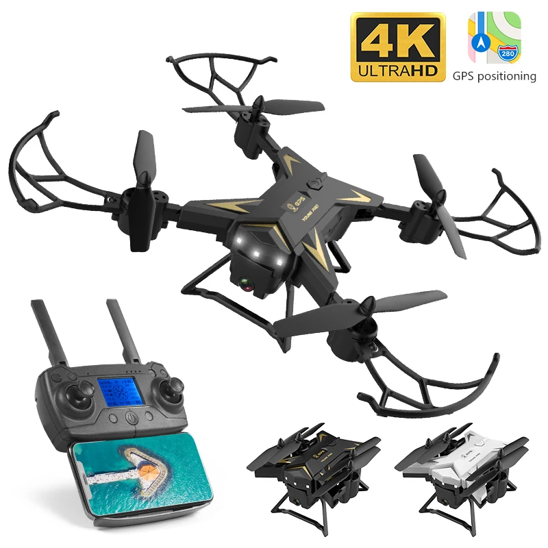 Игрушка 4k Камера дрона с дистанционным управлением жест фото способность начала Follow Me(следуй за мной) gps 4CH 6-квадрокоптера с дистанционным управлением для детей подарок 4k Камера Drone
