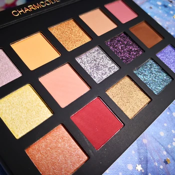 

UCANBE CHARMCODE 15 Color Eyeshadow Makeup Palette Pressed Glitter Shimmering Matte Eye Shadow Powder Metallic Smoky Nude Makeup
