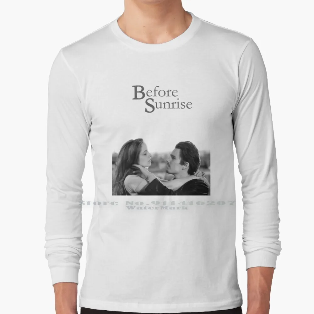 Prima Di Alba (1995) T Shirt 100% Puro Cotone Prima Trilogia Prima Tramonto Richard Linklater Romantico Film 90S