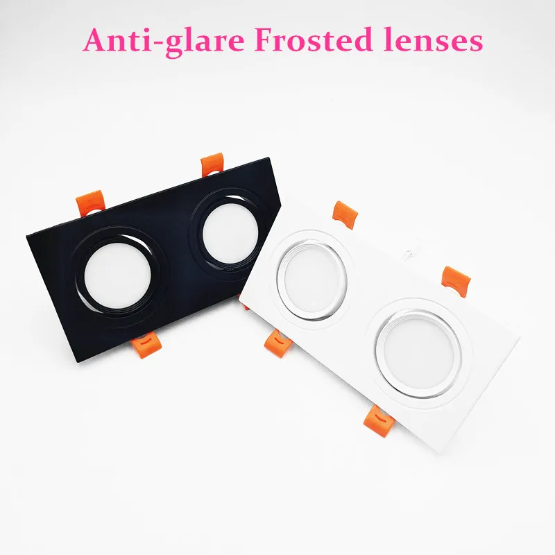 Square Bright Recessed Double LED Dimmable Downlight COB 14W 20W 24W LED Spot light Ceiling Lamp AC 85- 265V with Frosted lens Square Bright Recessed Double LED Dimmable Downlight COB 14W 20W 24W LED Spot light Ceiling Lamp AC 85- 265V with Frosted lens