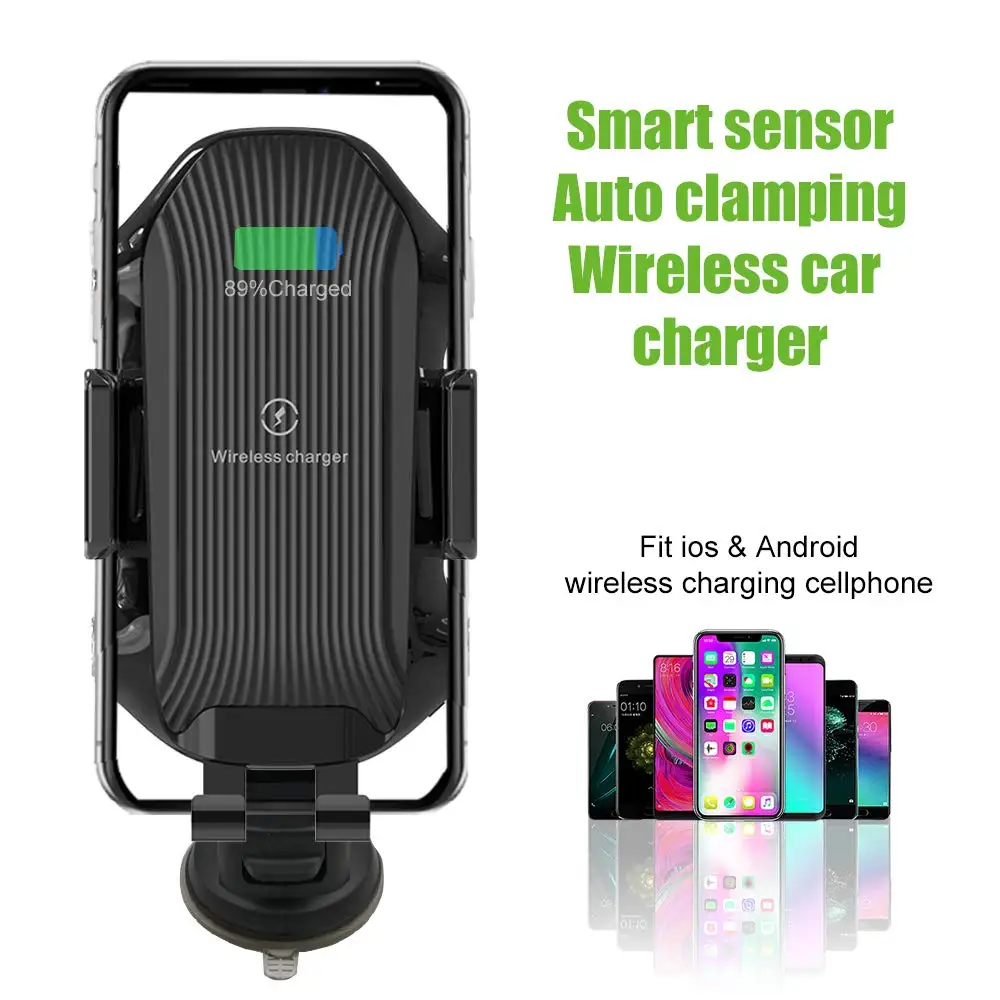 QI Wireless Charger Car Mount 10W Windshield Dashboard Air Vent Phone Holder For Samsung S10 S9 iPhone X XR XS Max Huawei Xiaomi (3)