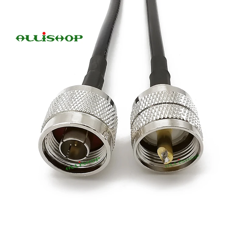 ALLISHOP цифровой RG58-PL259-PL-259-male-UHF PL-259 Мужской к N штекер разъемы на RG58 коаксиальный кабель Перемычка радиочастотный коаксиальный кабель