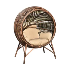 Уличное ротанговое подвесное кресло балкон двор четырехногий ротанговое кресло Досуг железная Одиночная подвесная корзина