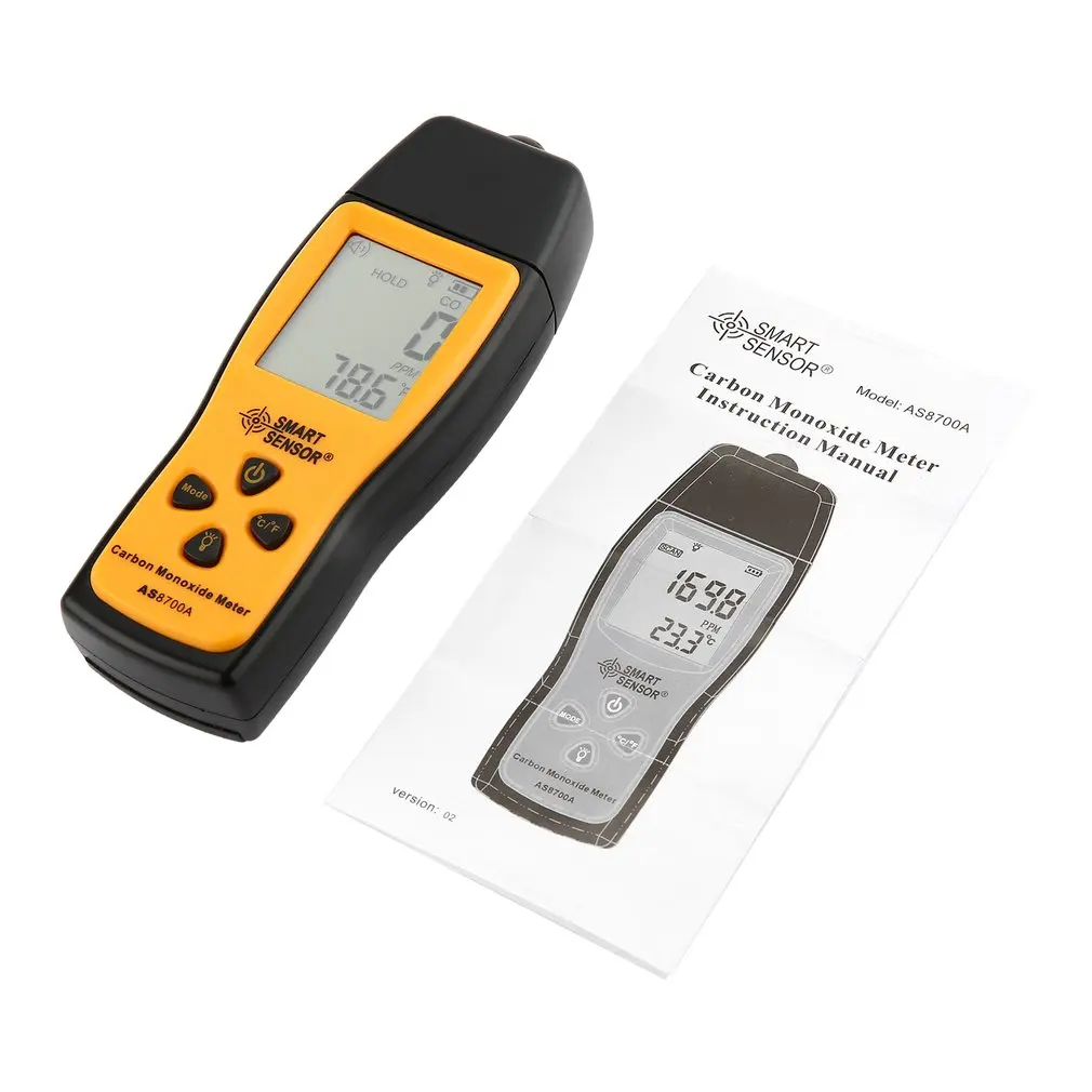 

Handheld Carbon Monoxide Meter Portable CO Gas leak Detector Gas Analyzer High Precision Detector Gas Monitor Tester 1000ppm