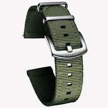 Зеленый Нейлоновый мужской ремешок 18 мм 20 мм 22 мм 24 мм быстросъемный водонепроницаемый ремешок для часов в стиле милитари
