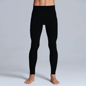 

Men's Thermal Underwear Bottoms Mens Long Johns Sleep Bottoms Thin Elastic Waistband Pijamas Pants Tights