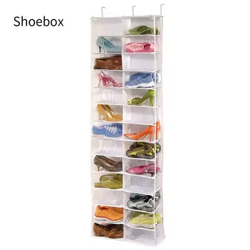 

26 Pockets PVC Anti-dust Shoe Rack Folding Waterproof Shoes Storage Organizer Hanging Zapatero