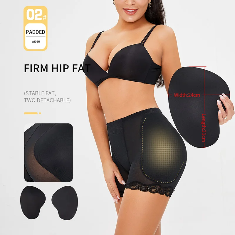 Women Low Waist Underwear Sponge Pads Buttocks Body Shapers Hip Enhancer Sexy Fake Ass Pants Padded Panties Shapewear Plus Size