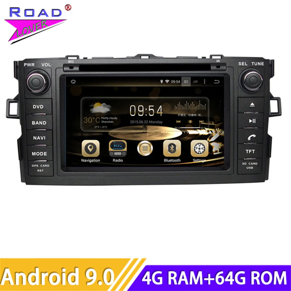 Best Roadlover Android 9.0 Car DVD Player Radio For Toyota Auris Corolla Hatchback Corolla 2012 Stereo GPS Navigation Automagnitol