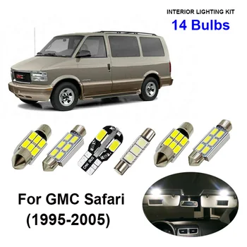 

14pcs White Canbus Car Accessories LED Interior Light Bulbs Kit For 1995-2005 GMC Safari Map Dome Trunk License Plate Lamp
