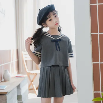 

10 to 12 years Girls Summer Clothing Sets Preppy Style Suits Pleated Skirts Shorts 2 pieces Cute Suits Teenage Girls Outfit